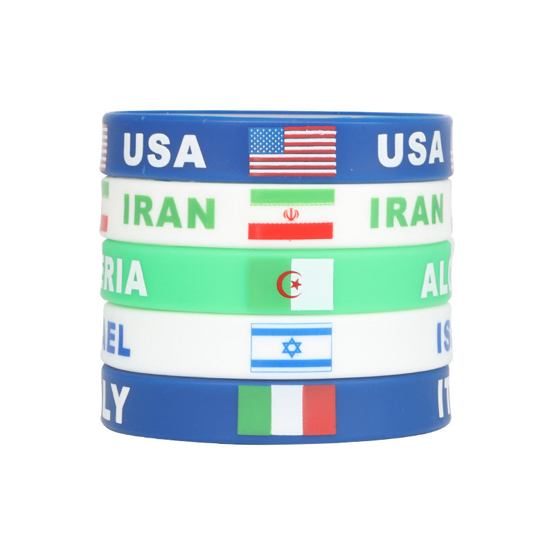 Football Flag Wrist Strap - Soccer World Cup Supporter Accessory 2PCS