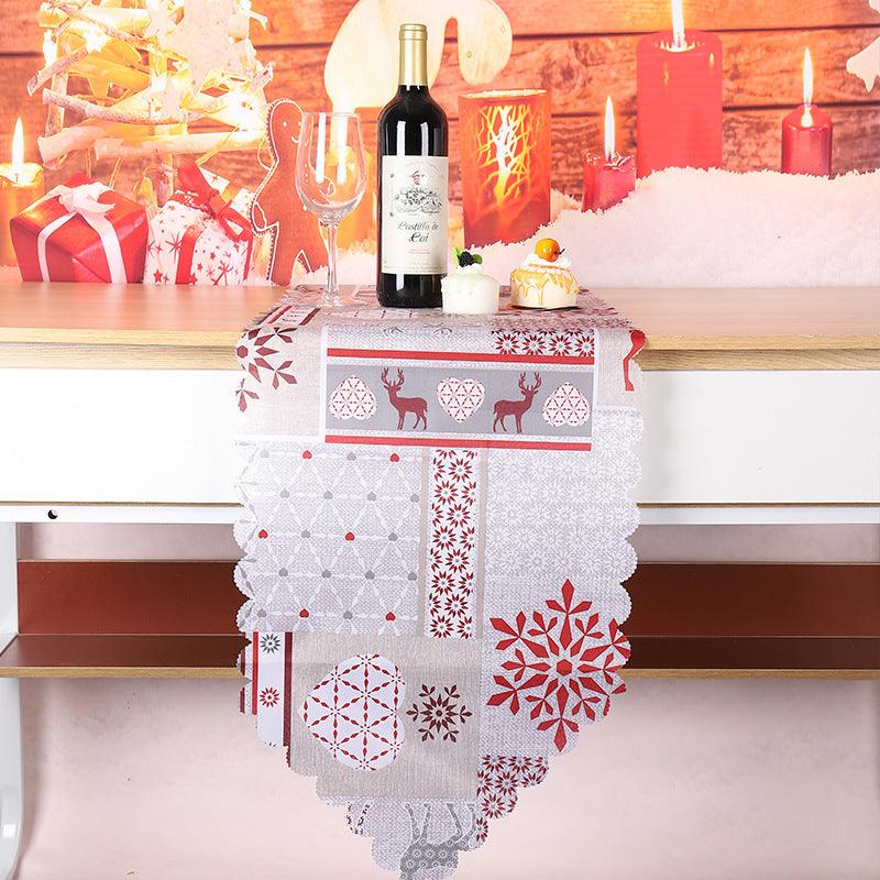 Christmas Decorations Printed Cloth Table Runner - Holiday Holiday Table Decor