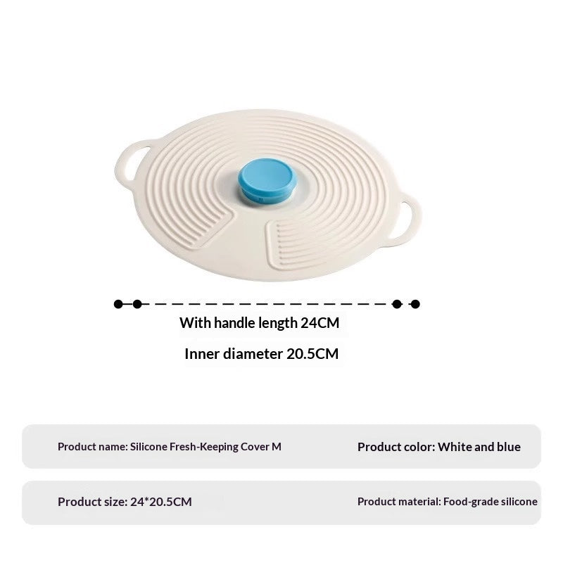 High-Temperature Resistant Foldable Microwave Pot Lid Splash Guard - Hangable Silicone Cover