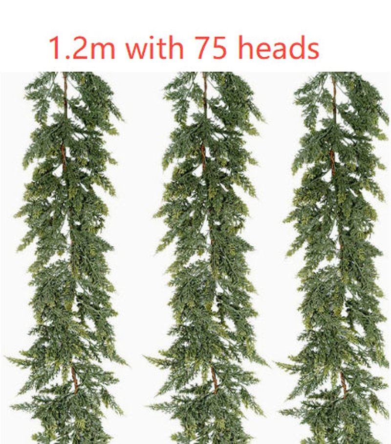 Thickened Cedar Rattan Christmas Decorations Pine and Cypress Set