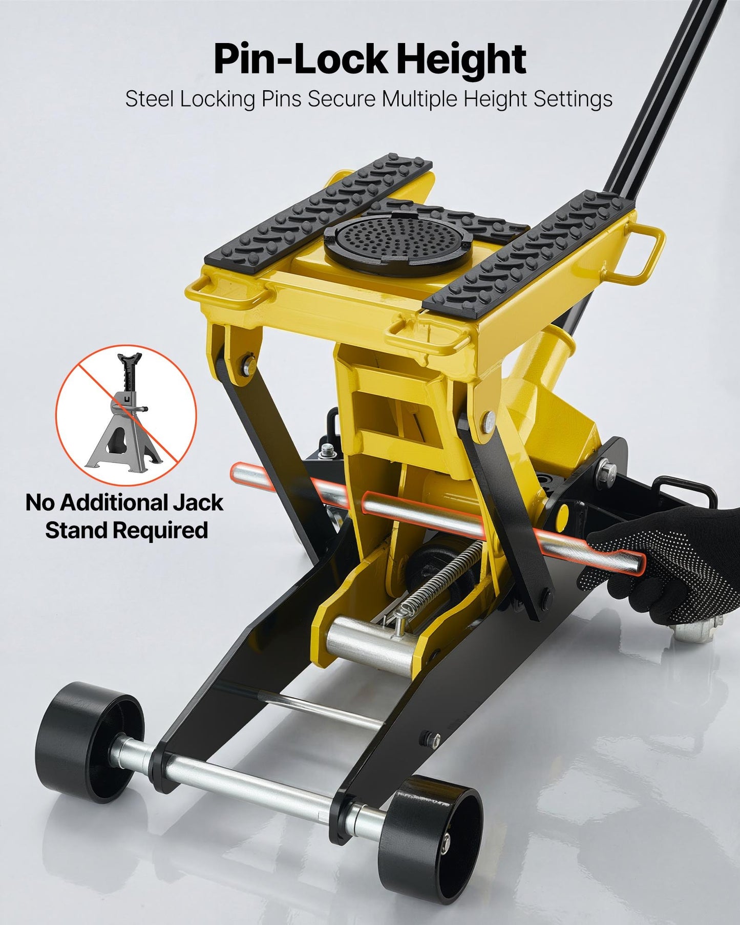 2 Ton Low Profile Hydraulic Floor Jack for Cars Motorcycles & ATVs - Steel Trolley Lift