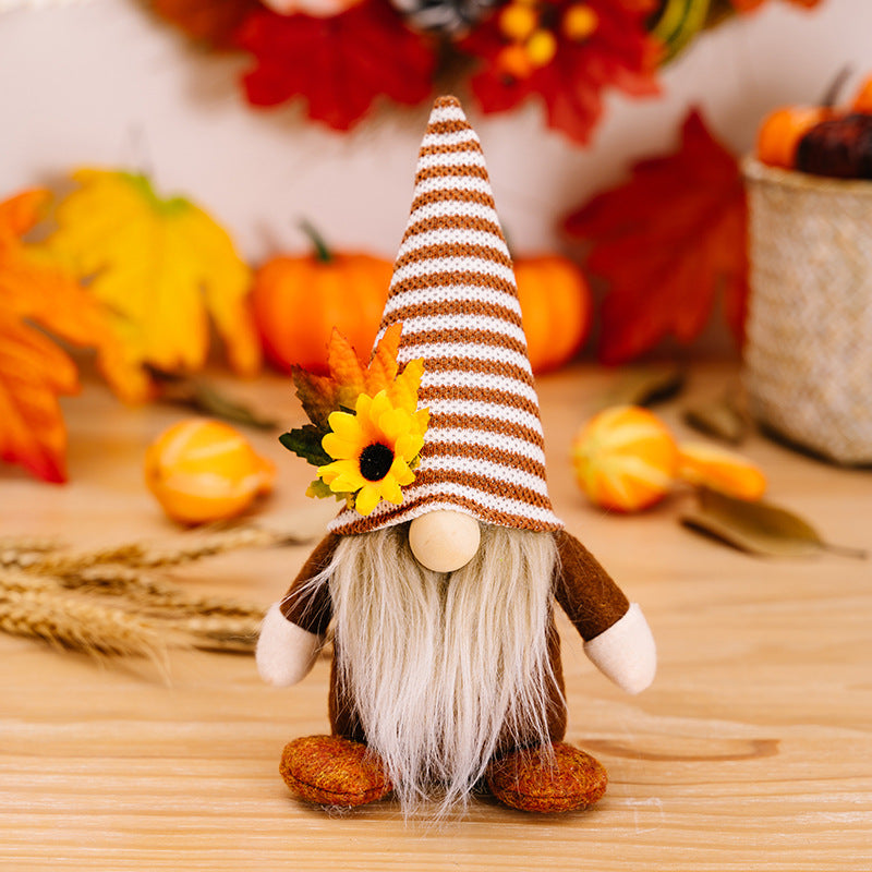 Thanksgiving Faceless Doll Floor Decoration - Harvest Festival Home Decor