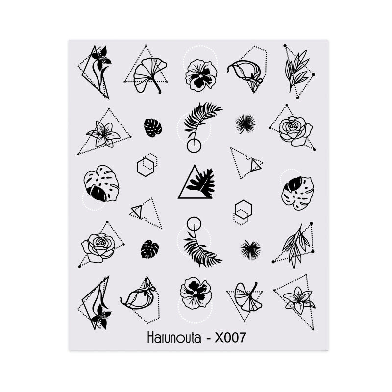 Nail Art Butterfly Sticker Flower Leaf Decal Kit - Assorted Formats