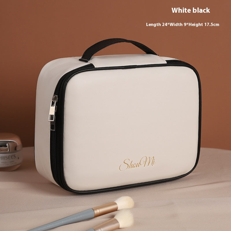 Multifunctional Cosmetic Bag with Partition Storage - Waterproof & Storable