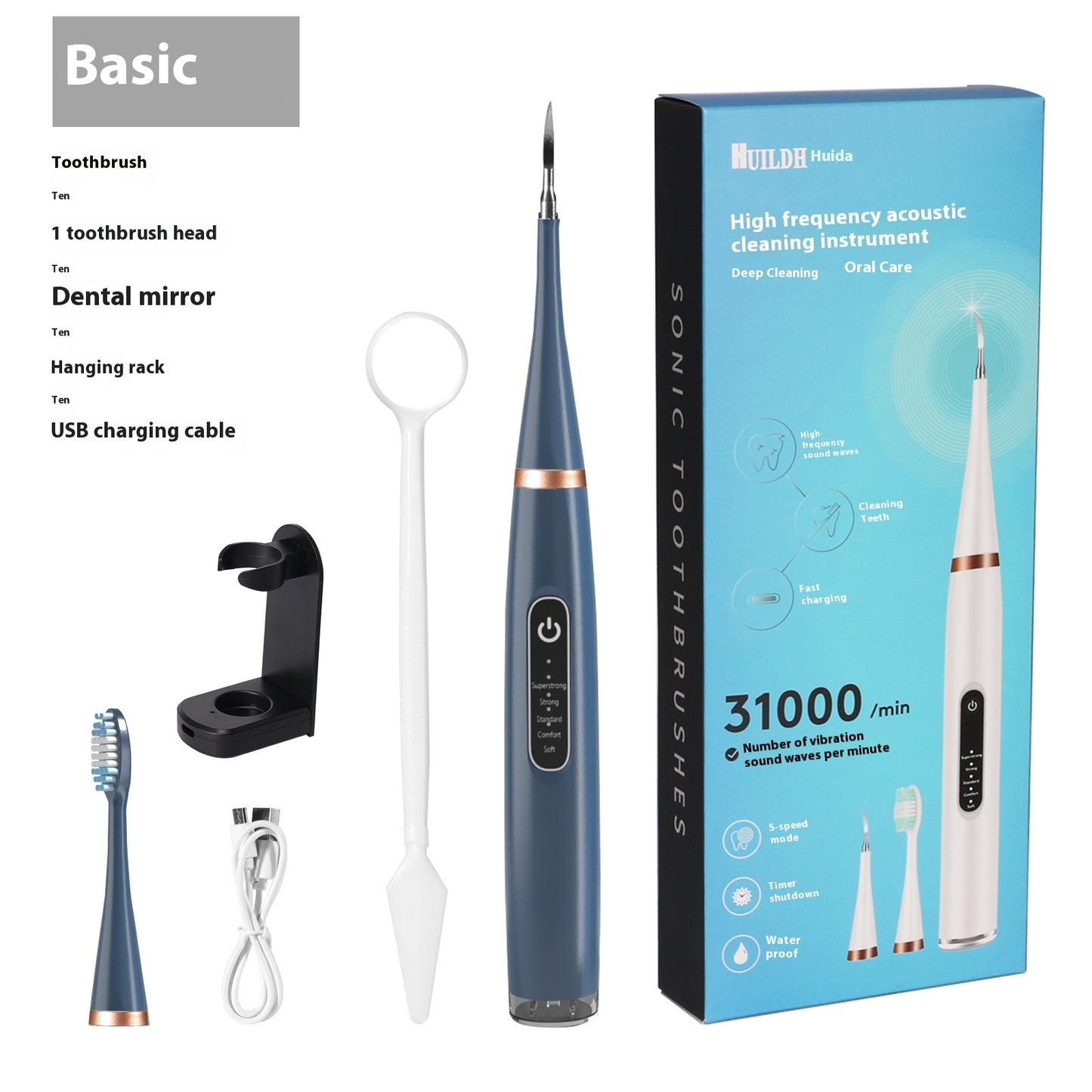 Electric Toothbrush Cleaner and Oral Care Device - Multiple Colors