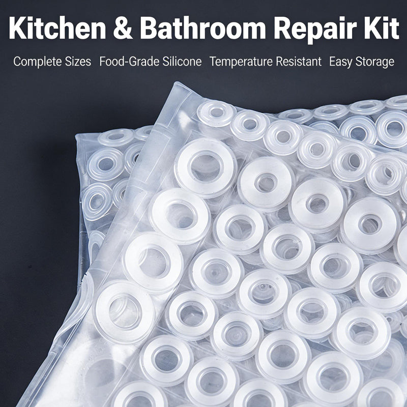 79 Pcs Rubber Flat Washers Gasket Set for Plumbing Leak Repair White