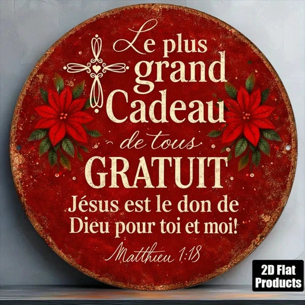 Vintage Metal Tin Sign - The Greatest Gift Is God's Gift To You - 8x8in