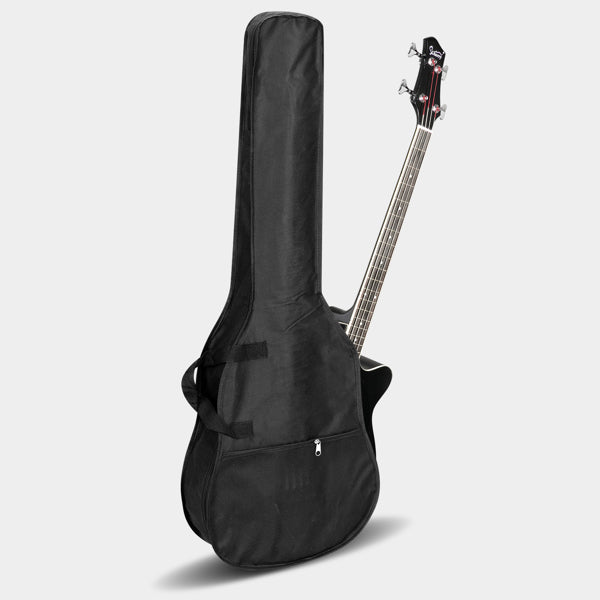 4-String Electric Acoustic Bass Guitar with EQ - Black