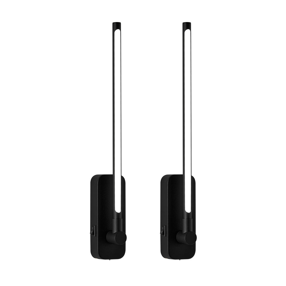 Rechargeable Remote Control Wall Light - 3CCT Dimmable Black Art Sconce