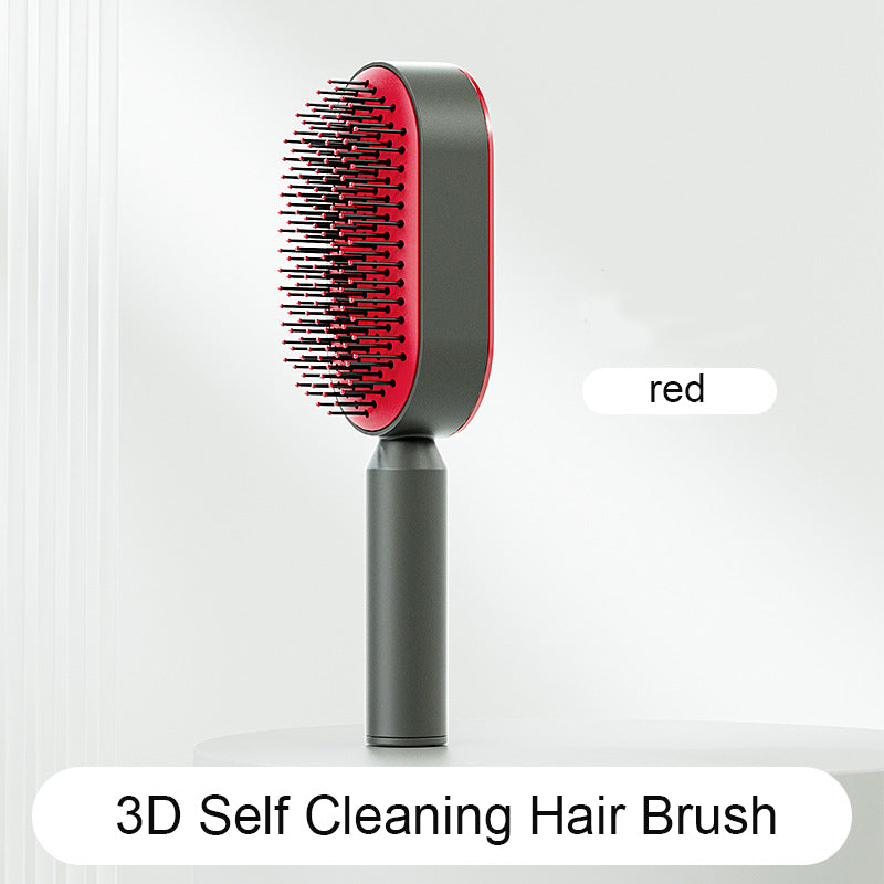 Self-Cleaning Hair Brush with 3D Air Cushion for Scalp Massage & Detangling