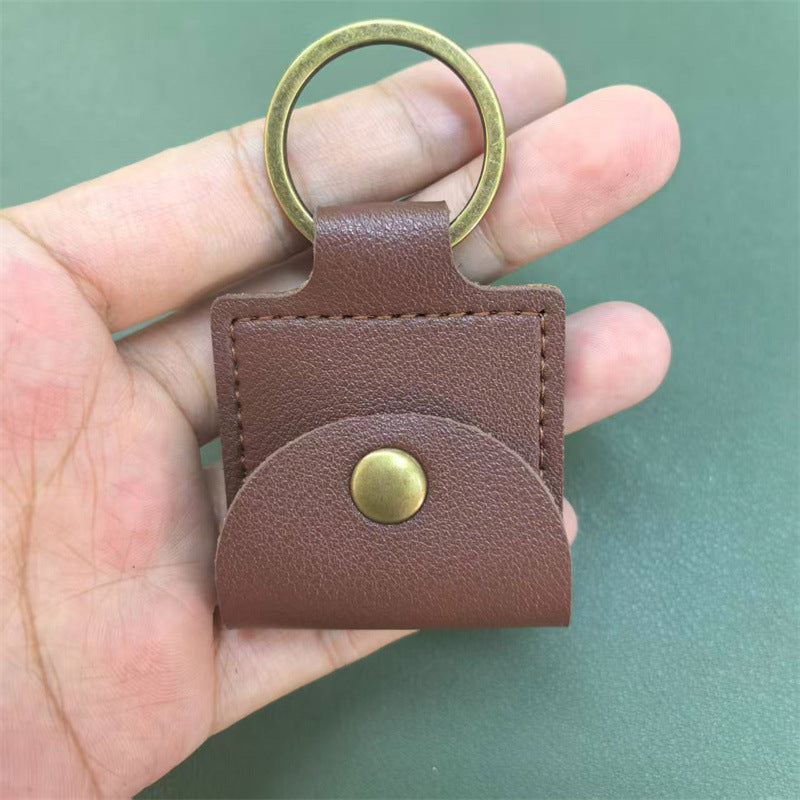 Guitar Pick Keychain Case - PU Leather Storage Bag for Musical Instruments
