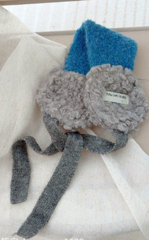 Knitted Earmuffs for Cold Weather - Blue, Unisex, Warm Winter Headwear