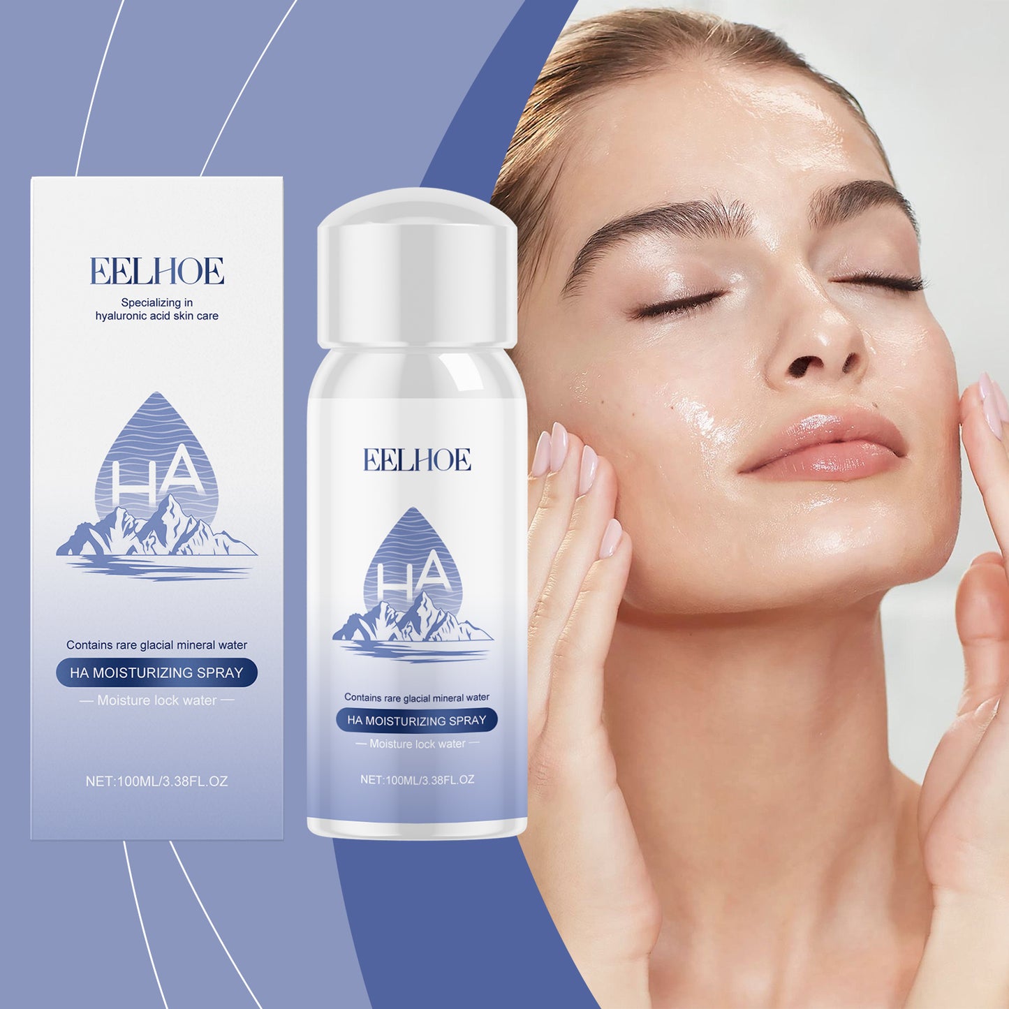 Hyaluronic Acid Hydrating Facial Spray - 100ml Moisturizing Skin Toner