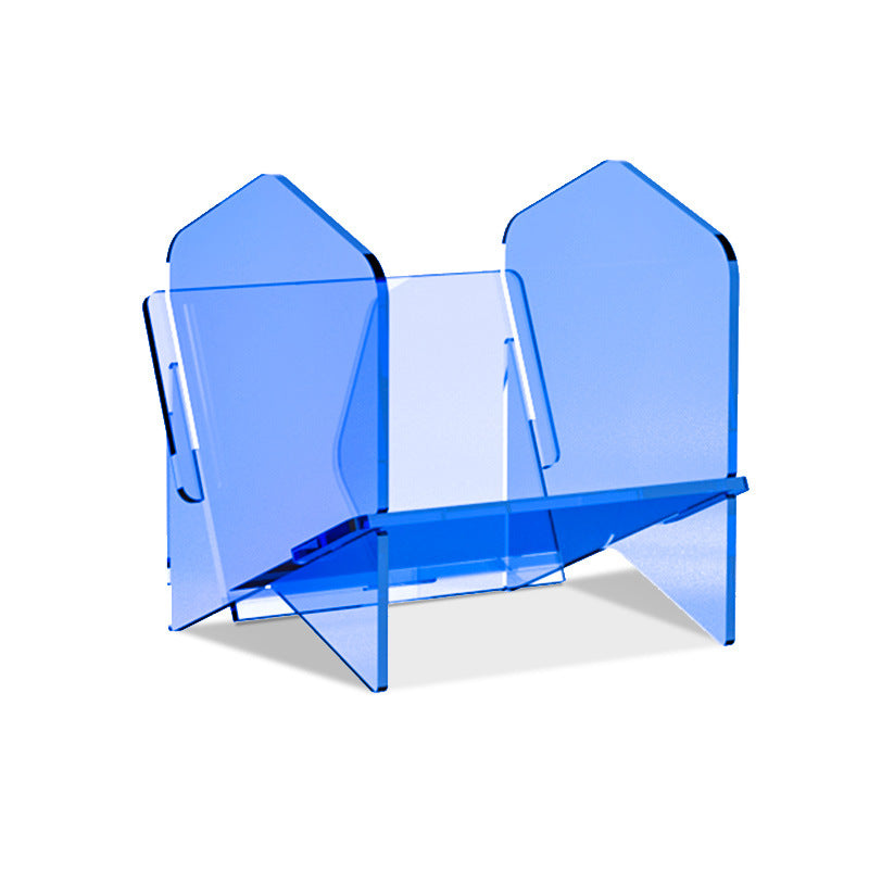 Acrylic Bookshelf Storage Rack - Modern Clear & Frosted Home Organizer