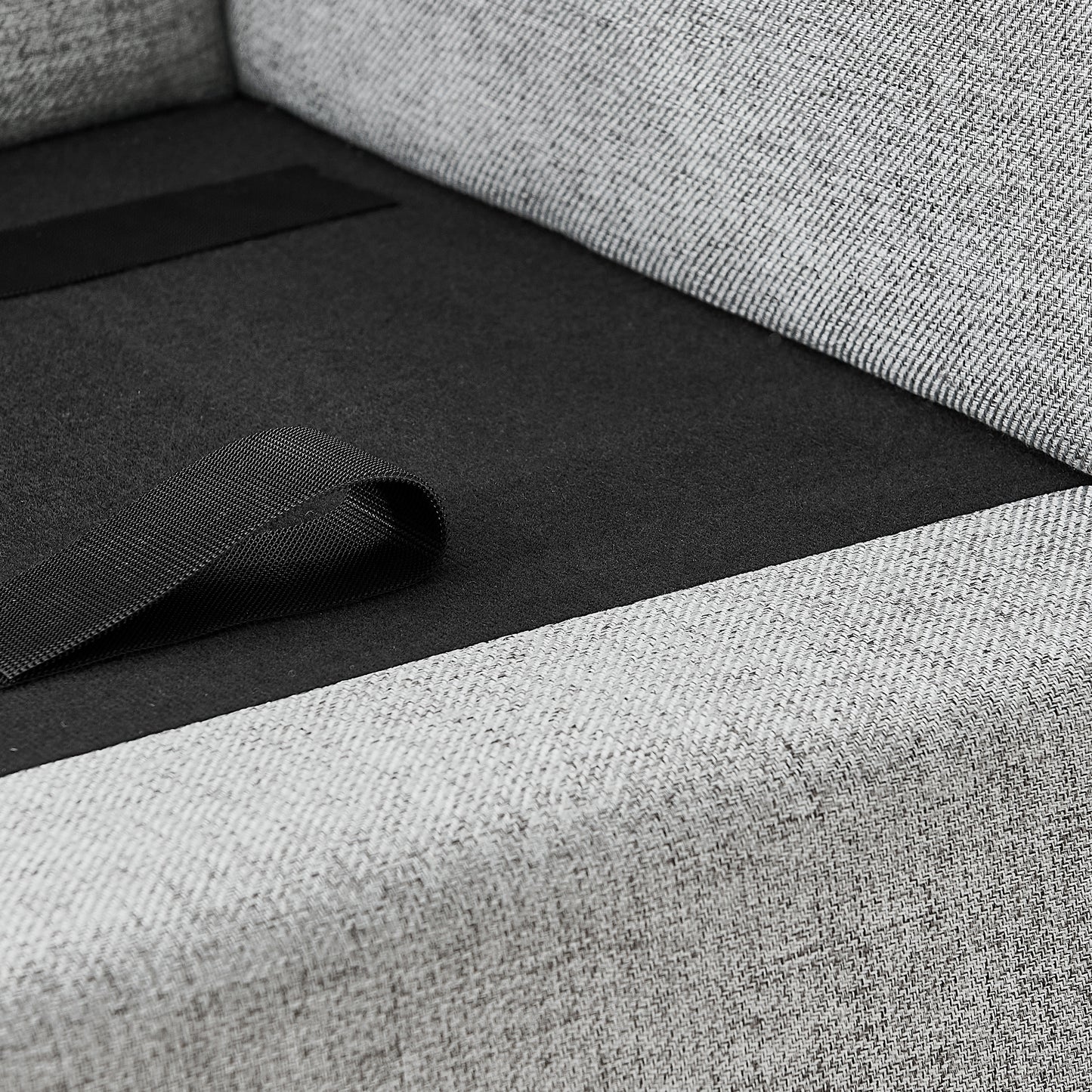 Large Oversized Linen Pet Sofa Bed with Curved Armrest for Dogs & Cats - Light Grey