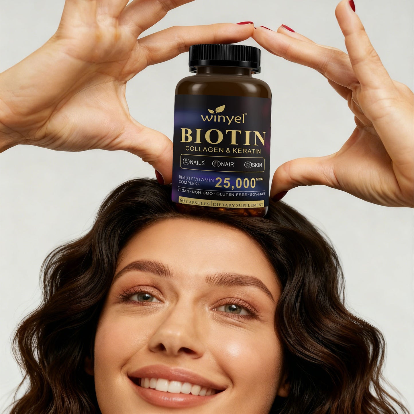 Biotin, Collagen & Keratin Hair, Skin and Nails Supplement - 60 Capsules