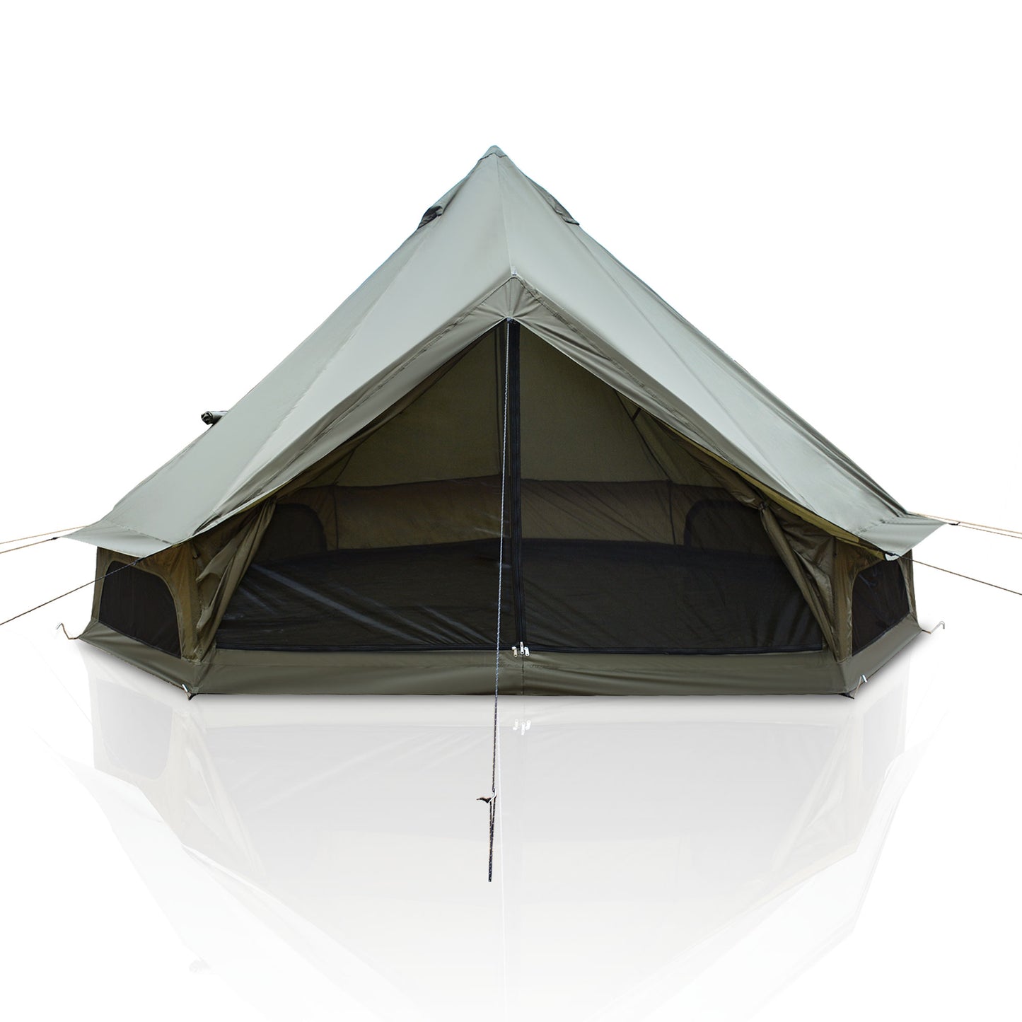 4-Season Glamping Bell Tent 13.1FT - Green Waterproof Yurt Tent