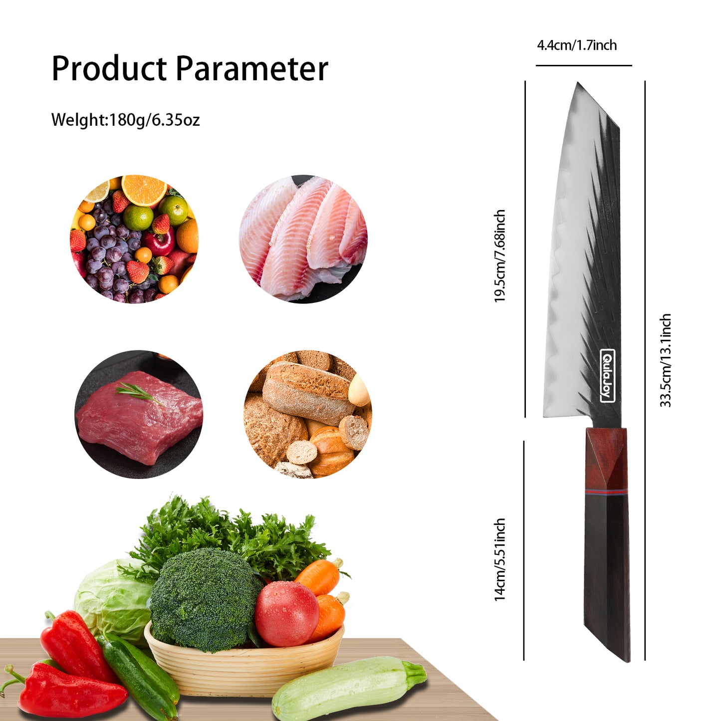 Japanese Boning Knife with Sandalwood Handle - 3-Layer HC Steel