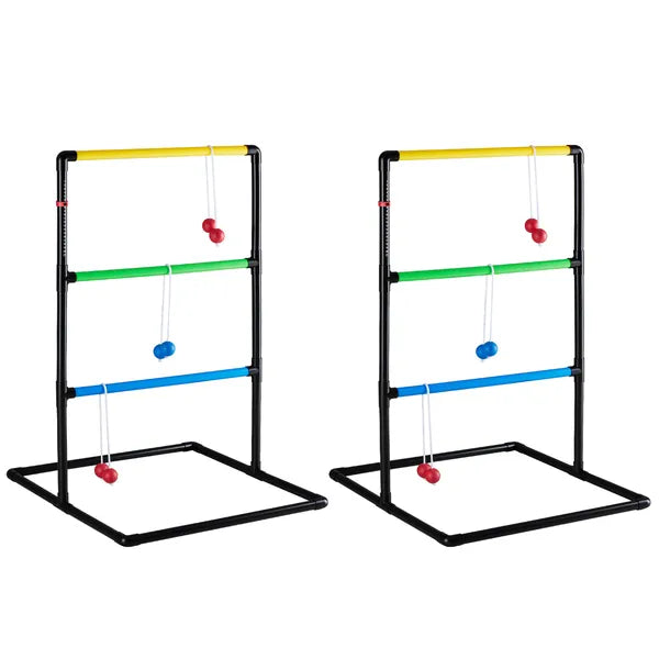 Ladder Ball and Golf Throwing Game Set - 6 Soft Balls with Scoring Board