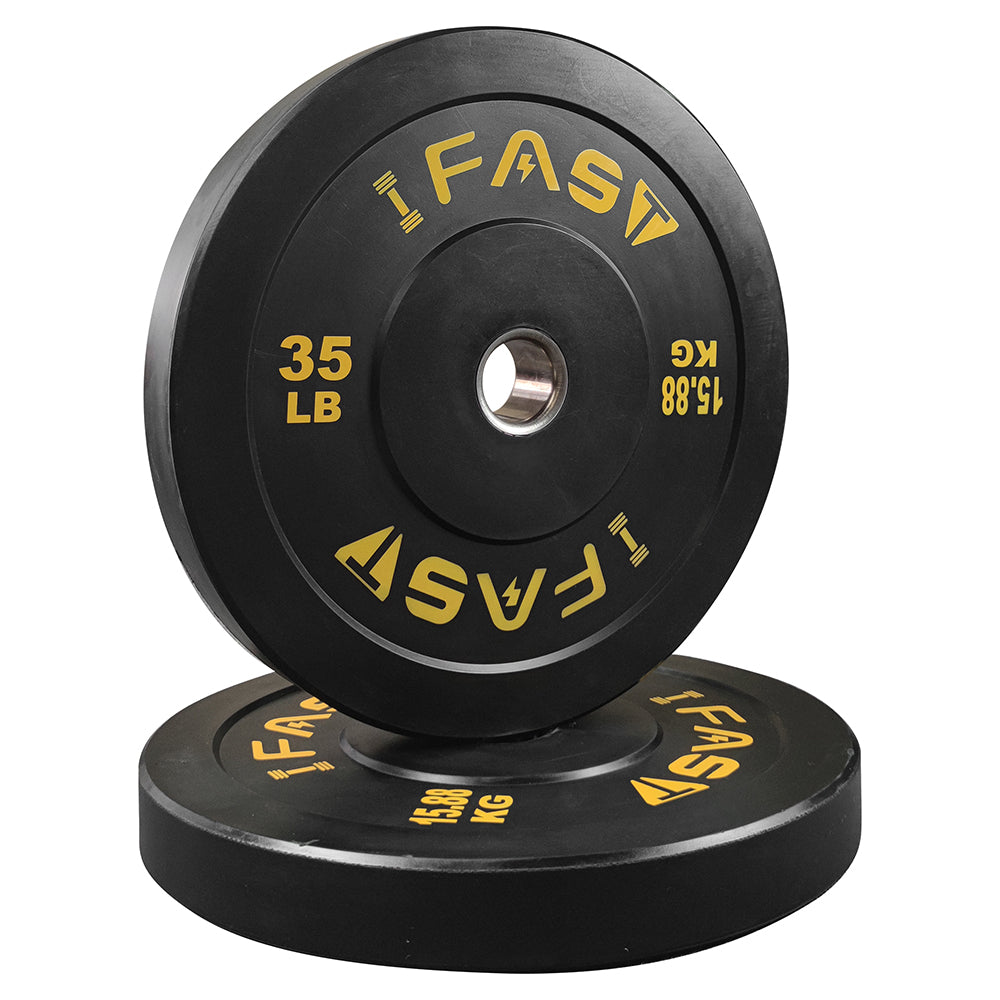Professional Bumper Plates - 35 lbs Rubber Coated Weight