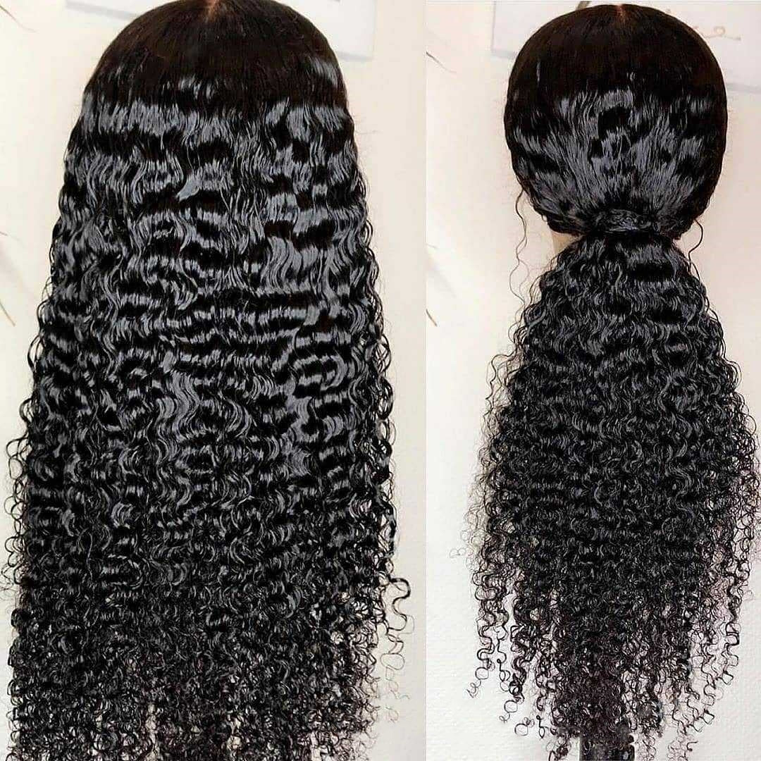 Curly Human Hair Lace Front Wigs - Multiple Lengths & Colors