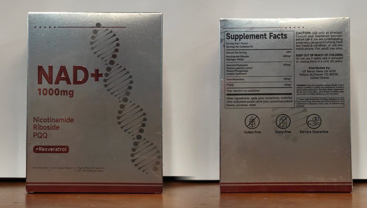 NAD+ Nicotinamide Riboside PQQ Resveratrol Powder Packets