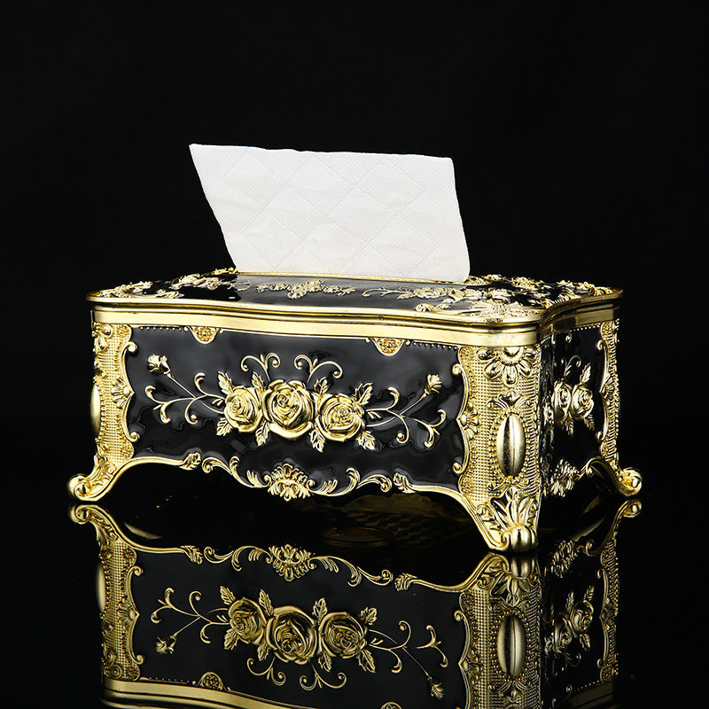 Luxury Retro Paper Extraction Box with Waterproof Acrylic Finish - Multiple Colors