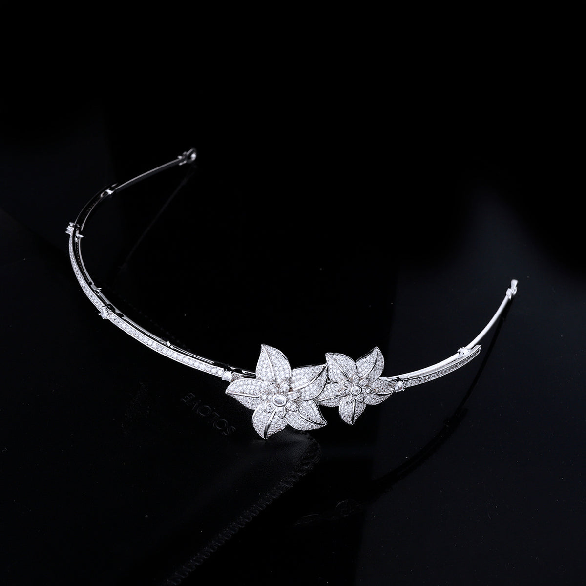 Crown Copper Hair Clip - White Gold Plated