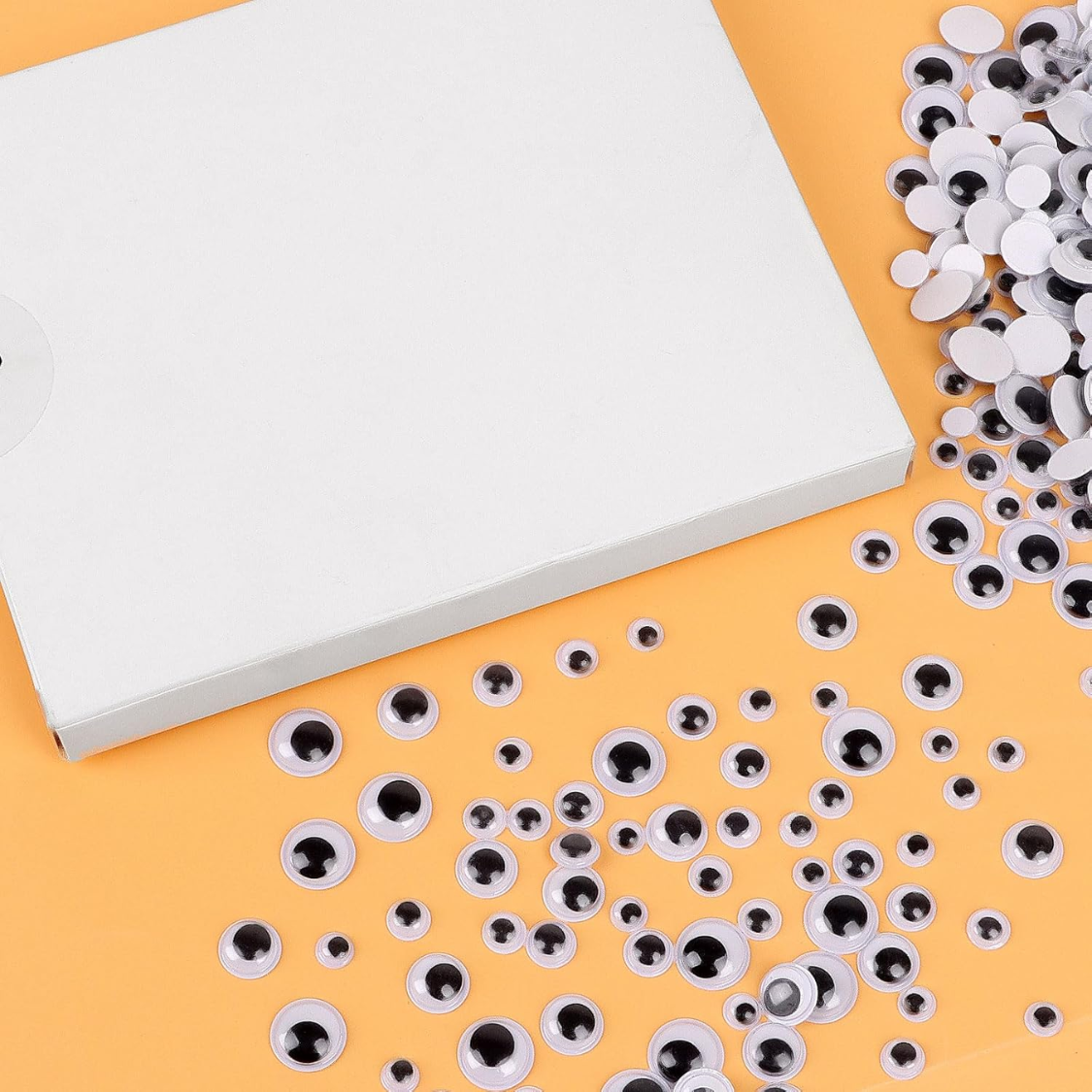 500 Self-Adhesive Black Wiggle Googly Eyes - Craft Supplies