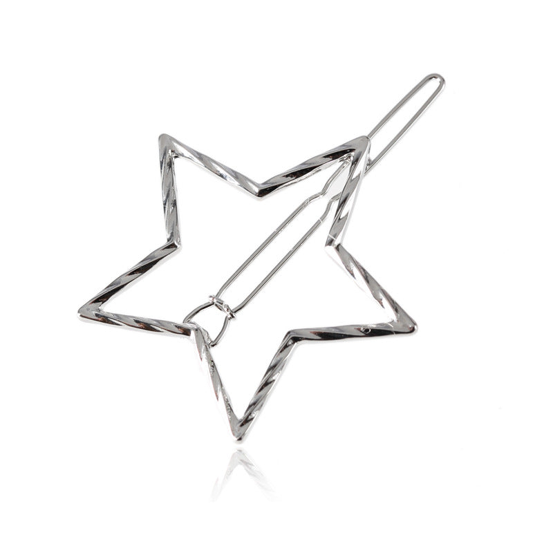 Hollow Geometric Hair Clips Set - Multilateral Barrettes for Women