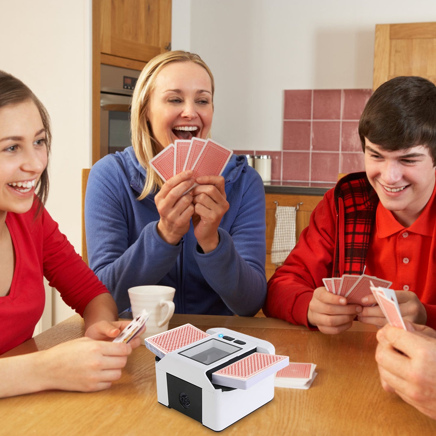 Rechargeable Automatic Card Shuffler - 2 Decks, Auto & Manual Modes