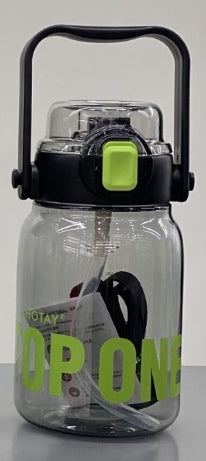 Leak-Proof Drop-Resistant Large Capacity Plastic Water Cup with Straw