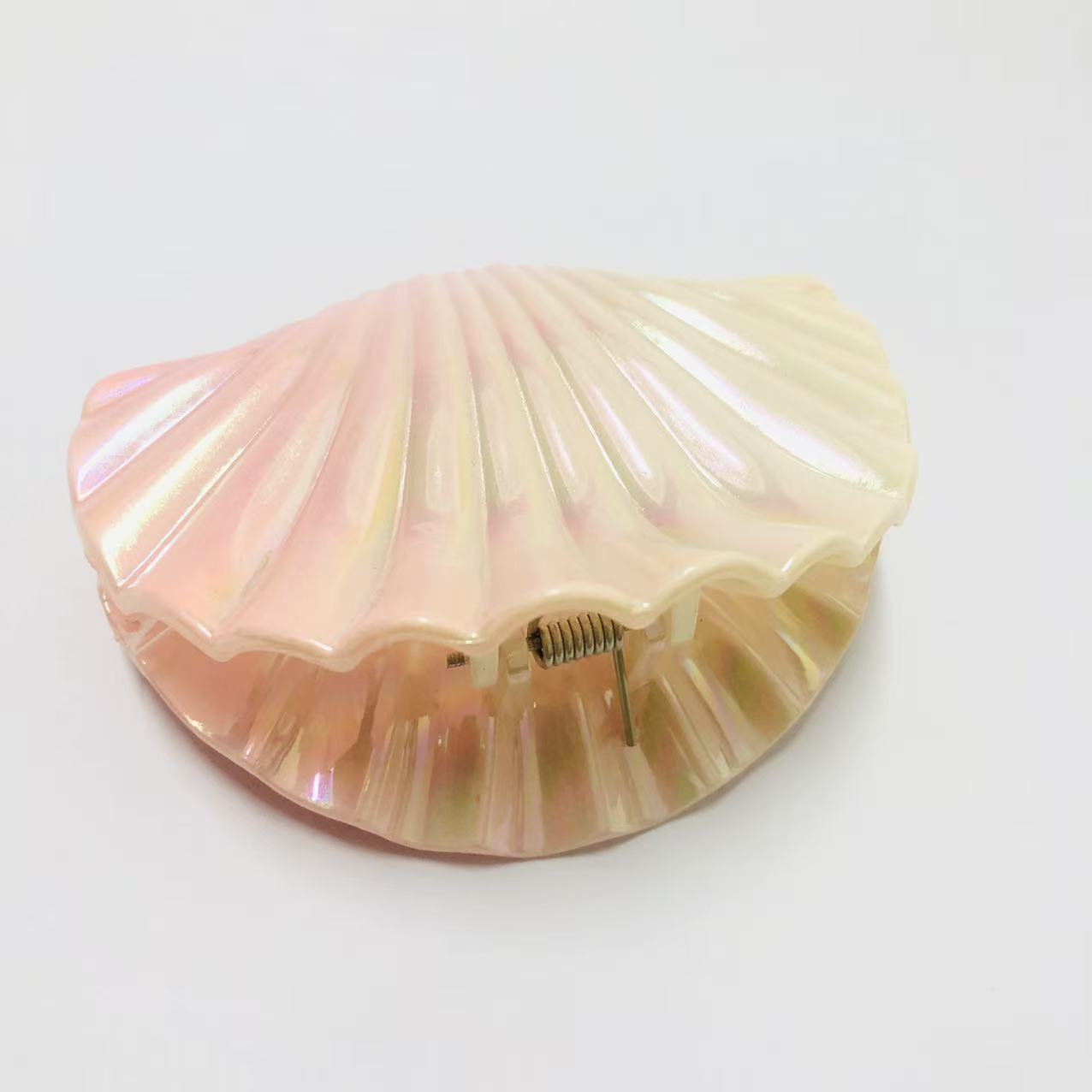 Iridescent Shell Hair Clip - Vibrant Ocean Design for Women
