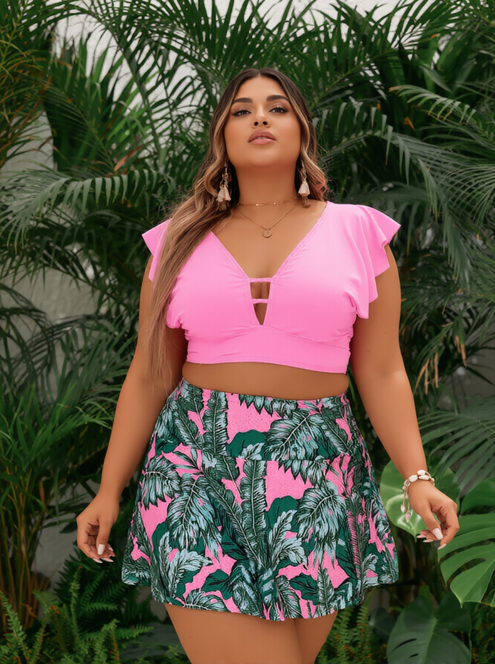 Women's Casual Two-Piece Swimsuit Set - Multiple Sizes