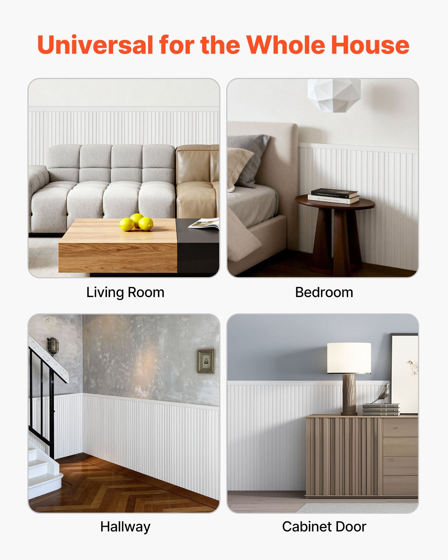 Wall Molding Kit for Interior Accent Walls - Paintable Polystyrene, Easy Install, White (77.5 x 38.6 in)