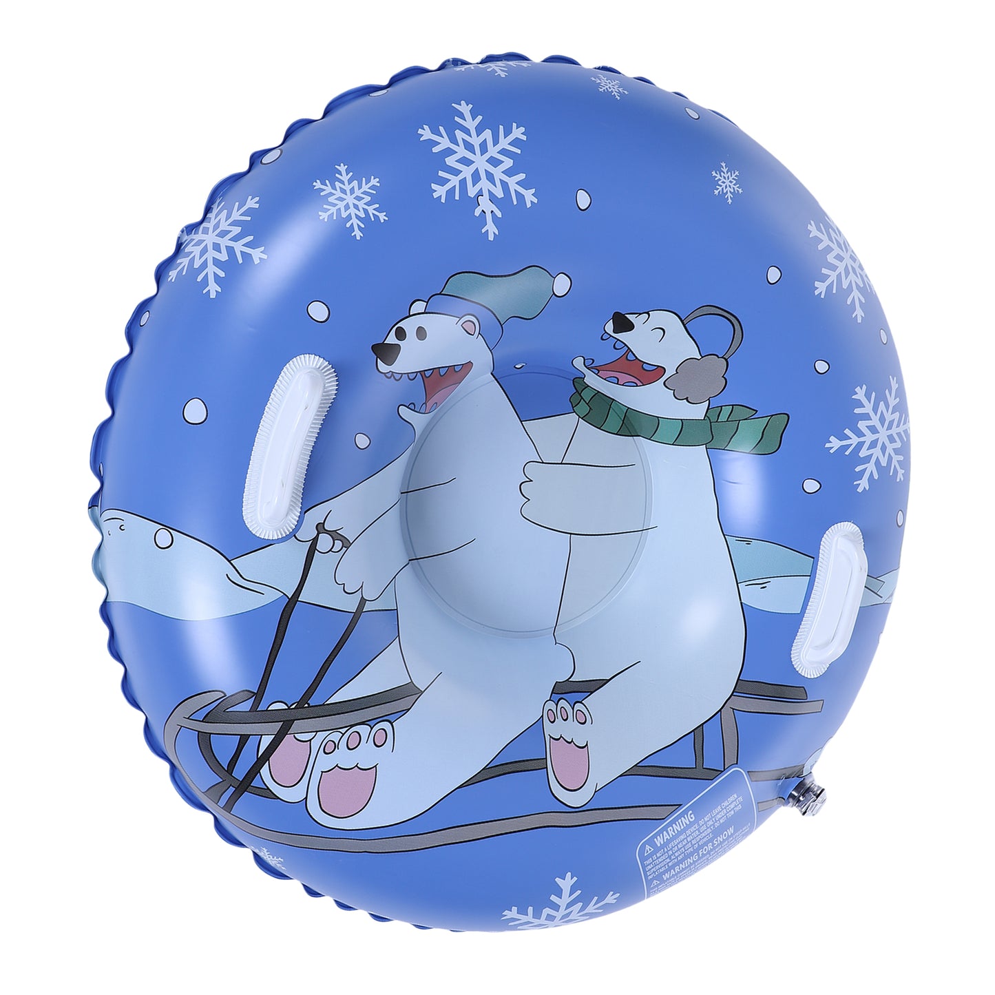 Inflatable Snow Tube Thickened Bottom 36 Inch Kids Sled With Handles