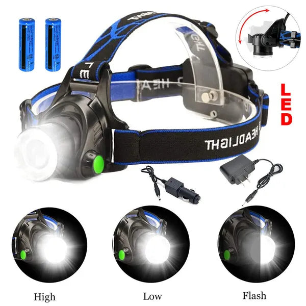 Rechargeable LED Headlamp - Lightweight & Portable Work Light