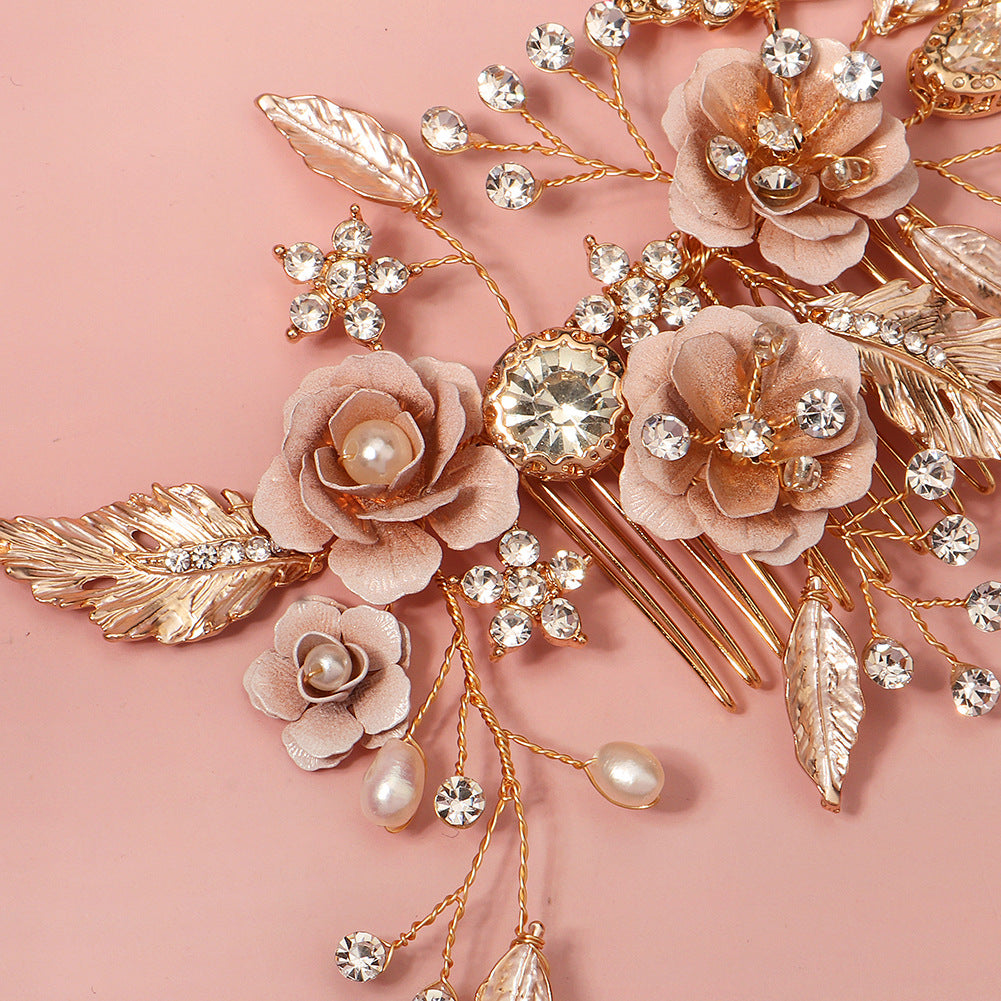 Palace Style Hair Comb - White Crystal Alloy Headband