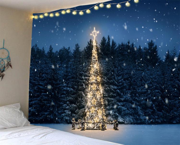 Christmas Tapestry Tablecloth with Cartoon Anime Pattern - Multiple Sizes & Styles