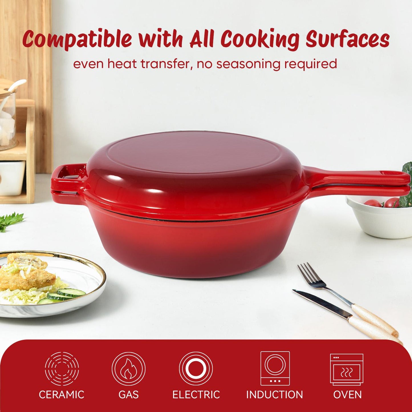 A Cast-iron Soup Pot With Lid Safe, Reliable, And Designed To