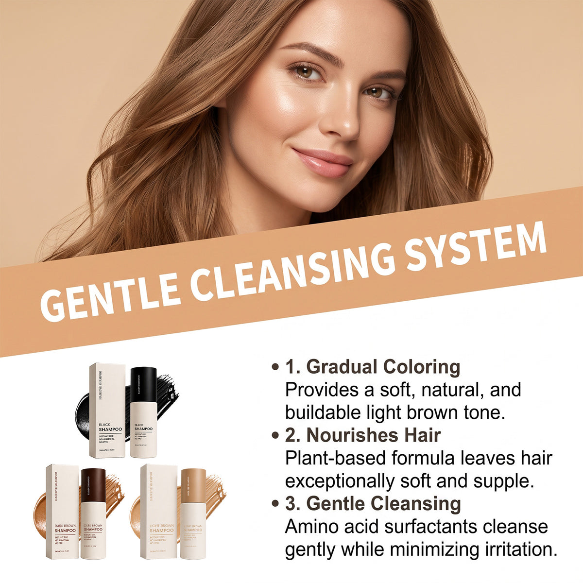 Hair Color Care Shampoo - 300ml Plant Extract Formula