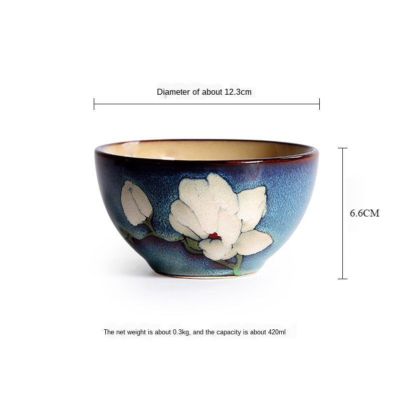 Hand-Painted Ceramic Bowls and Plates - Creative Under-glaze Dinnerware Set