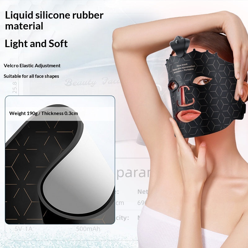 Wireless Portable LED Facial Mask Device with 7-Color Light Therapy