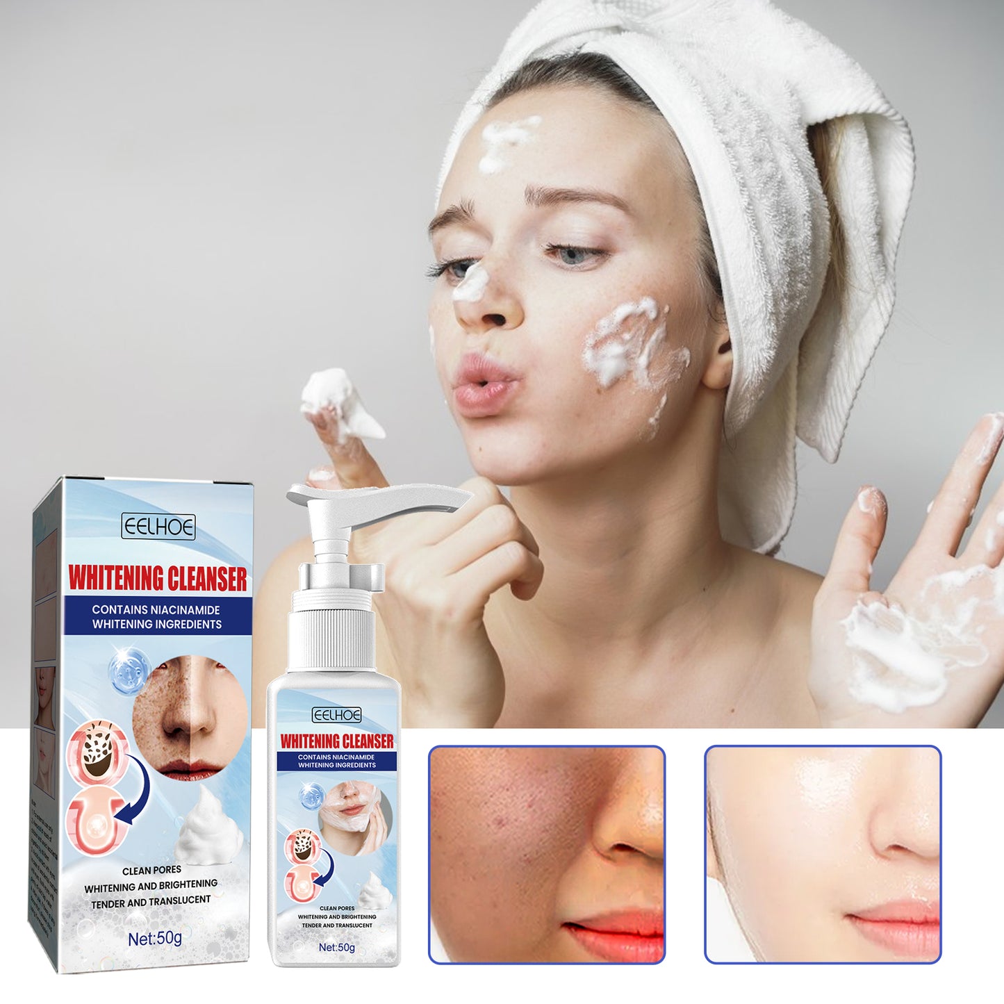 Nicotinamide Facial Cleanser - Hydrating & Brightening Foam Wash