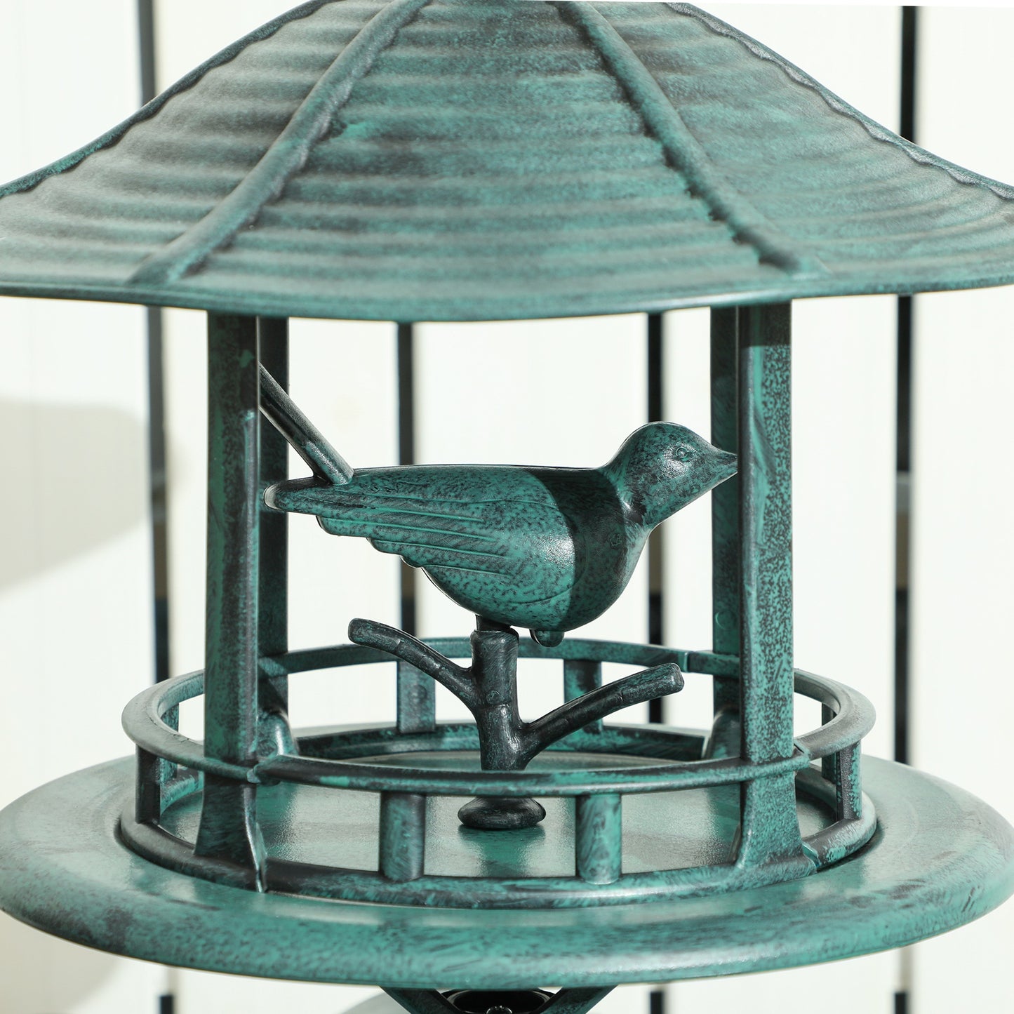 3-in-1 Garden Bird Bath with Feeder and Flower Planter - Green
