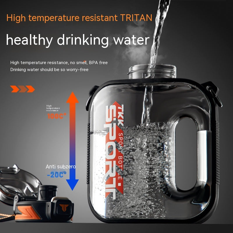 Large Capacity Water Bottle for Outdoor Sports - High Temperature Resistant, Portable Barrel