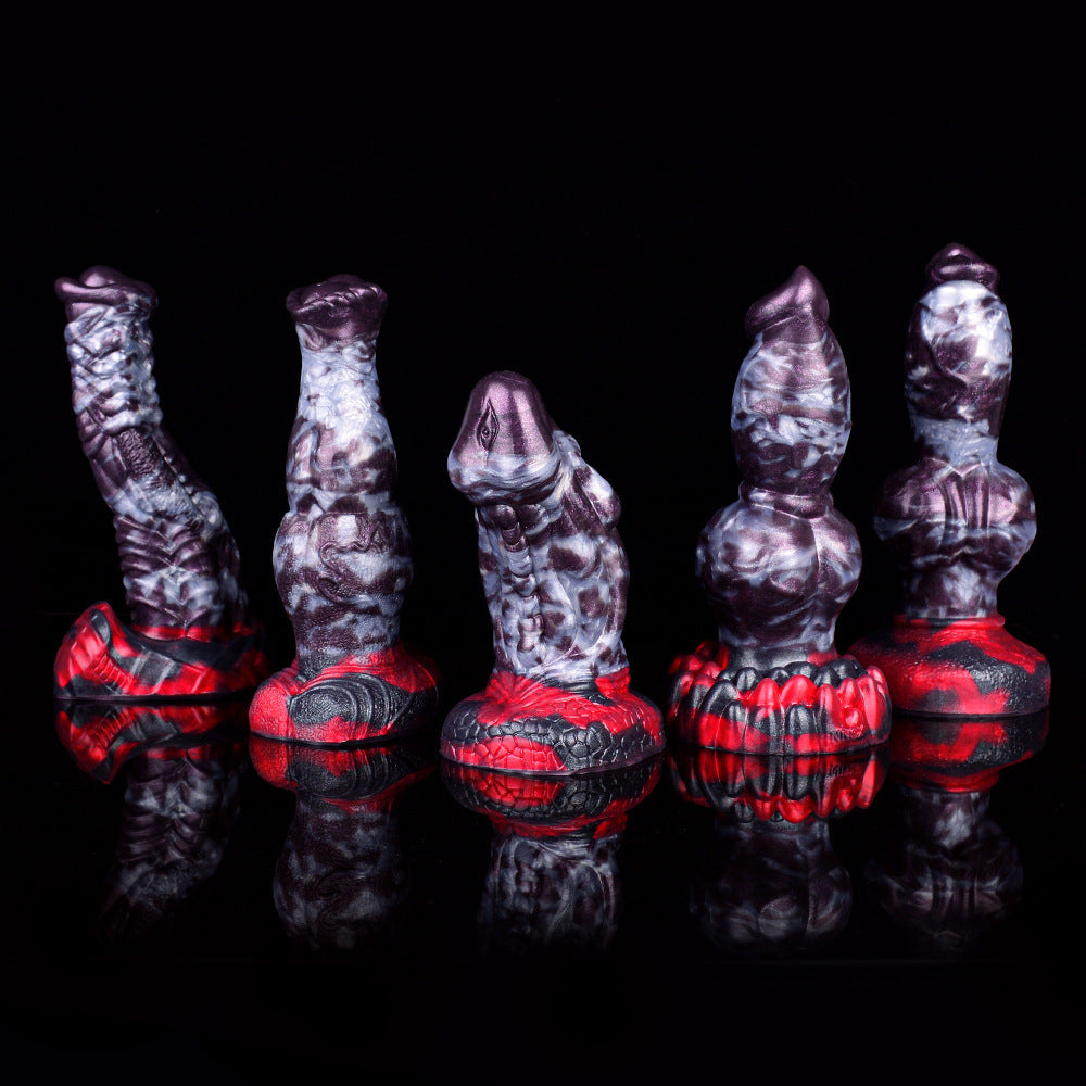Private Enema Supplies Silicone Kit with Dragon Pattern - Adult Wellness