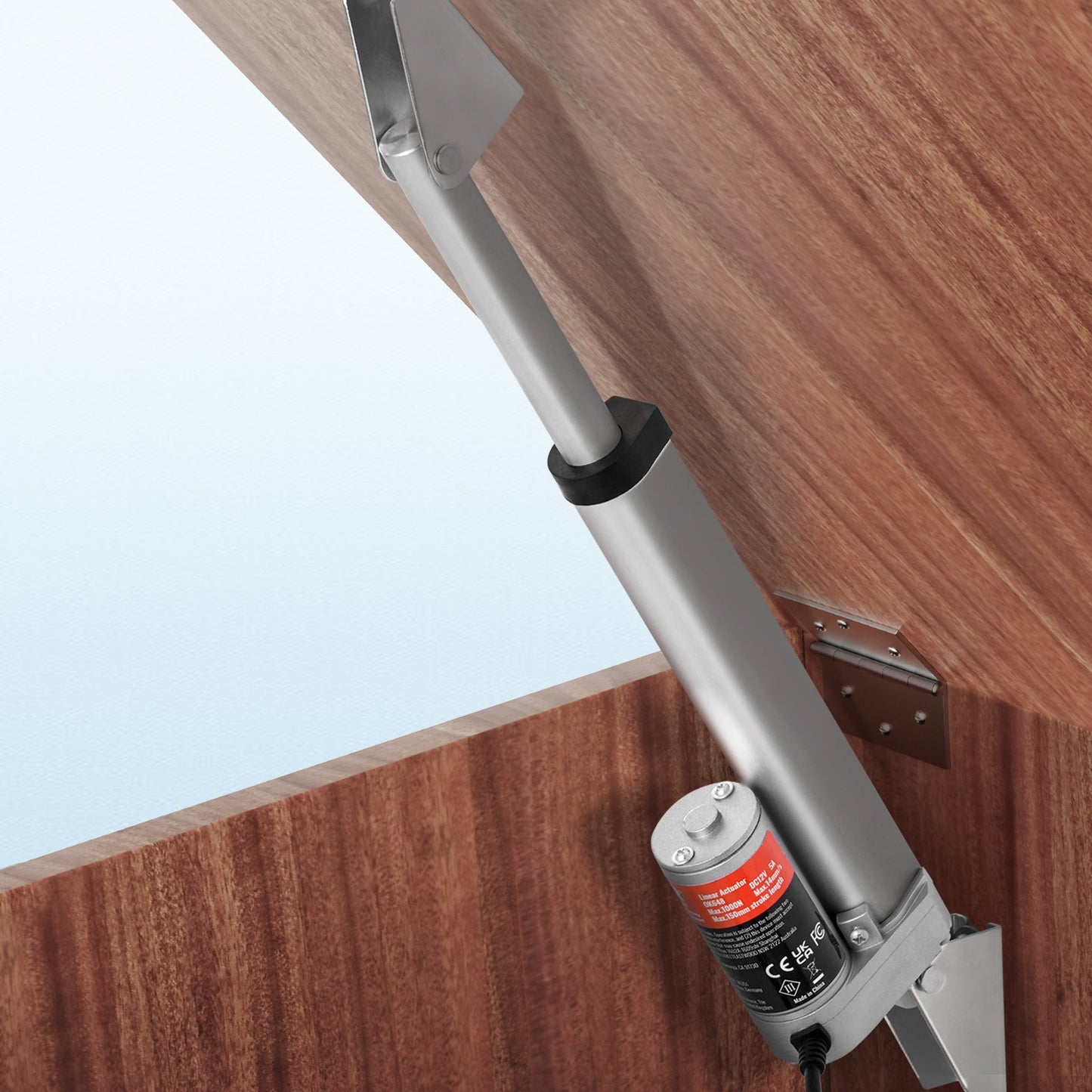 12V 6-Inch Stroke Linear Actuator High Load 330lbs with Mounting Bracket IP54