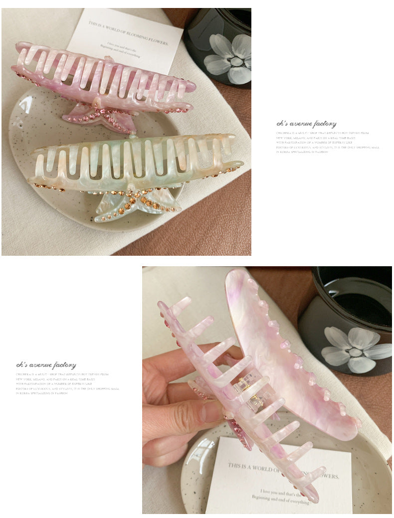 Starfish Hair Claw Accessory with Acetate Finish for Women