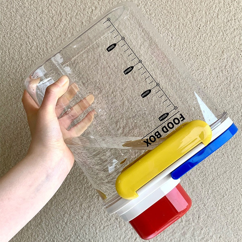 Plastic Food Storage Tank 2.1-3L Household Kitchen Container - Multiple Colors
